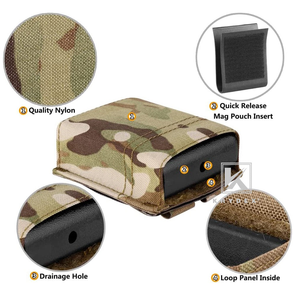 Tactical 5.56/.223 Magazine Pouch Holder MOLLE Belt Clip