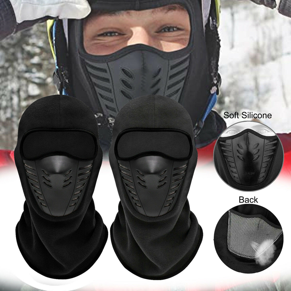 Unisex Winter Balaclava Full Face Mask Cover for Ski Motorcycle Outdoor