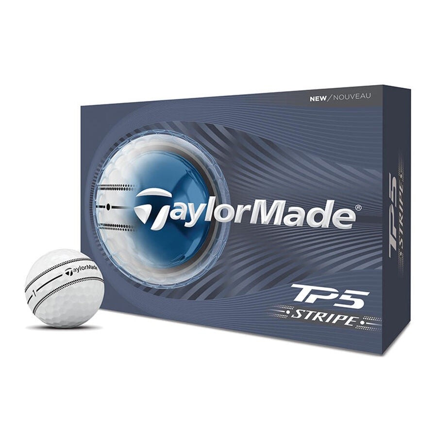 TaylorMade TP5 Stripe Golf Balls - Dozen, Fastest Tour Performance