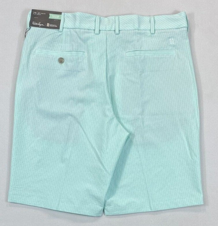 Men's Golf Shorts Flat Front Seersucker Breathable Stretch Waistband