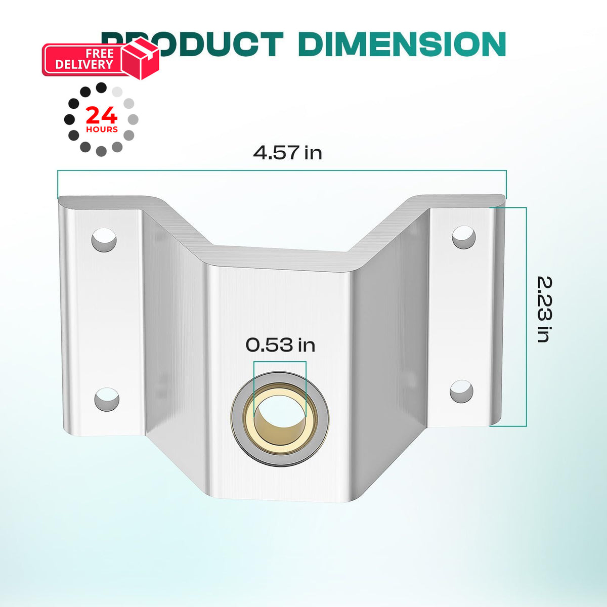 Golf Cart Accelerator Bearing Brackets for Club Car DS - Silver