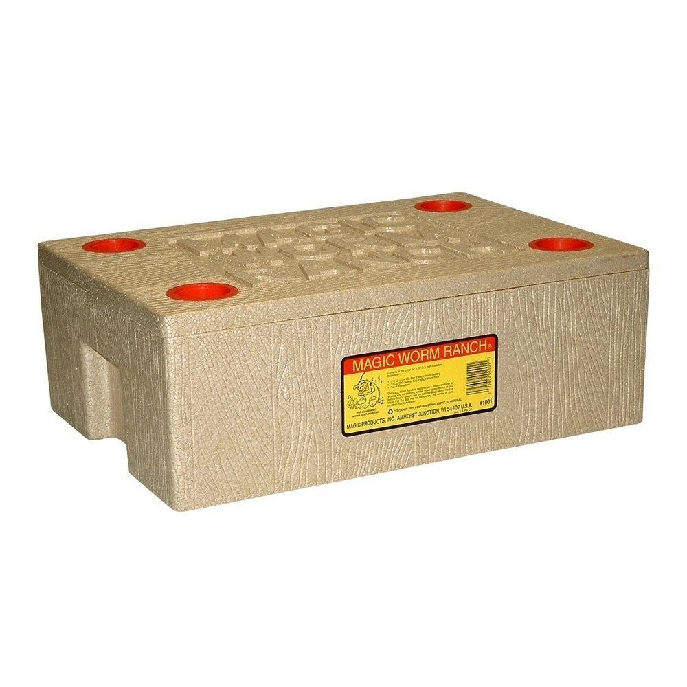 Large Worm Storage Box - 14x20x7 Inch Bait Container for Nightcrawlers