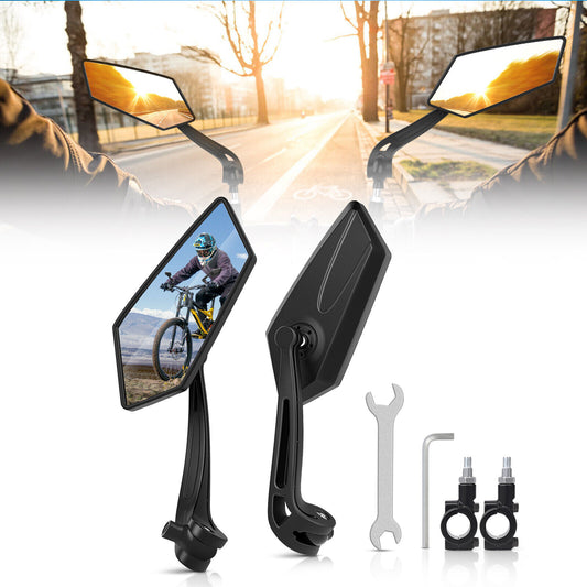 Bike Handlebar Mirror 22-25mm Universal Cycling Rear View Mirror for Mountain & Road Bikes