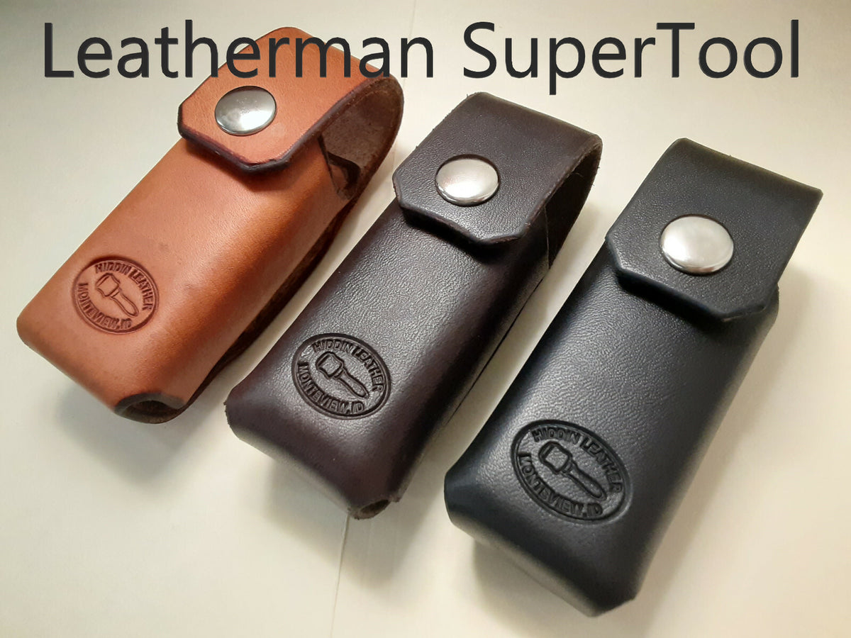 Leather Sheath for Leatherman Supertool 200 Belt Holster - Handmade US Made