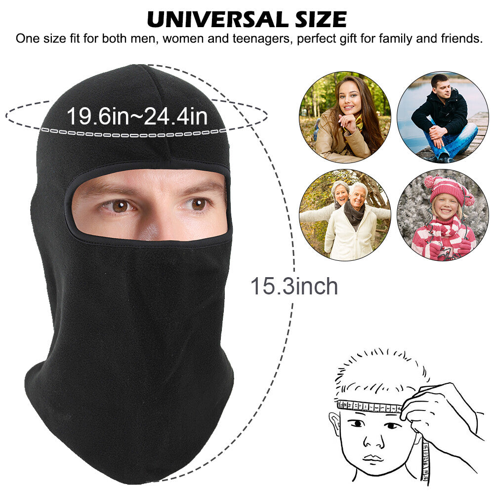 Winter Balaclava Ski Face Mask Windproof Fleece Neck Warmer for Cold Weather