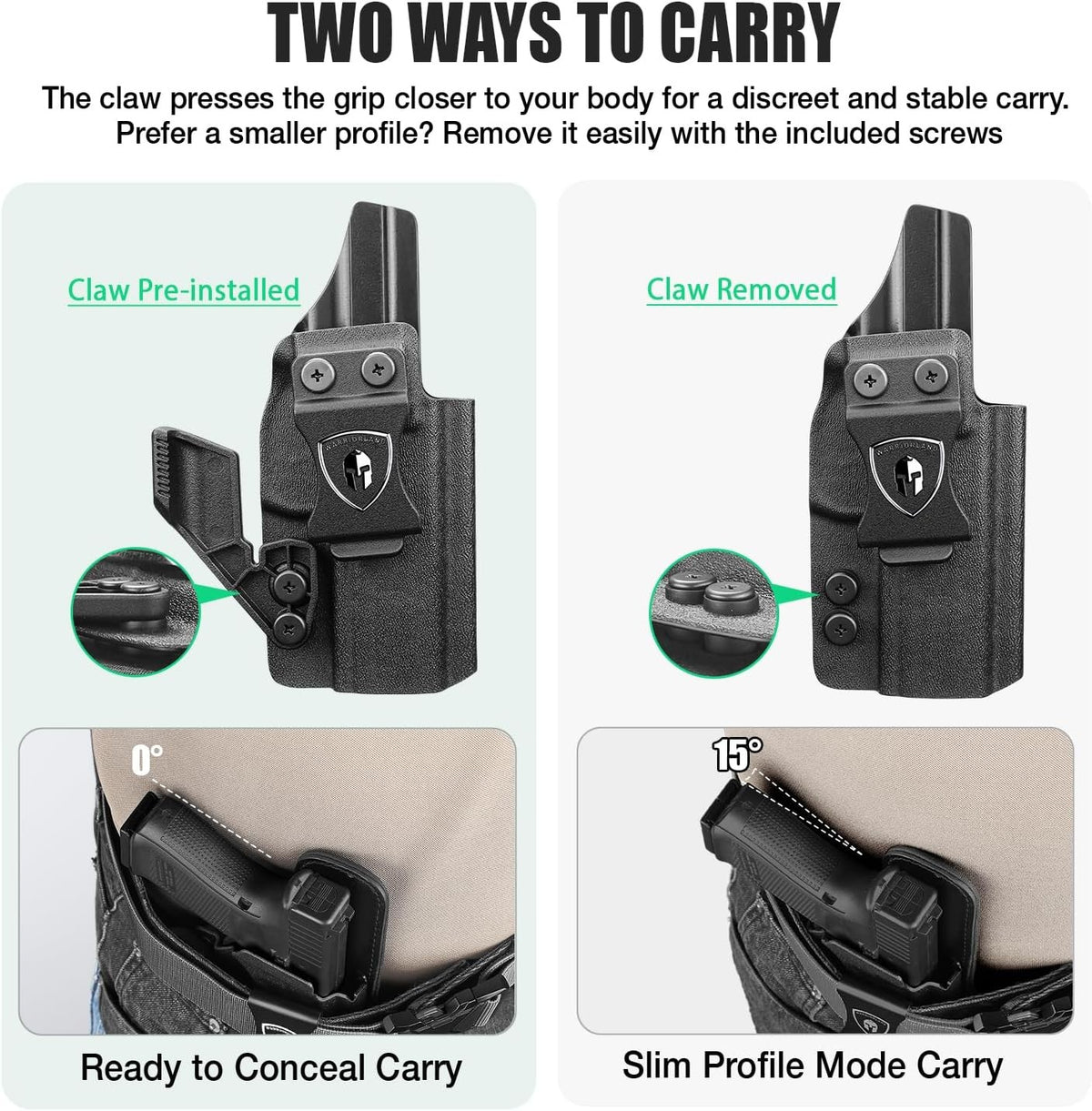 Kydex Holster for FN Reflex Pistols - Inside Waistband, Right-Hand, Optics Cut, Adjustable Cant