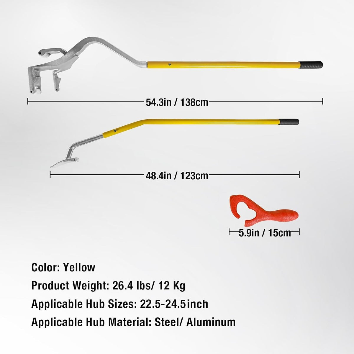 Semi Tire Changing Tool Set 17.5-24.5 Inch for Cars Trucks Buses - Durable Steel