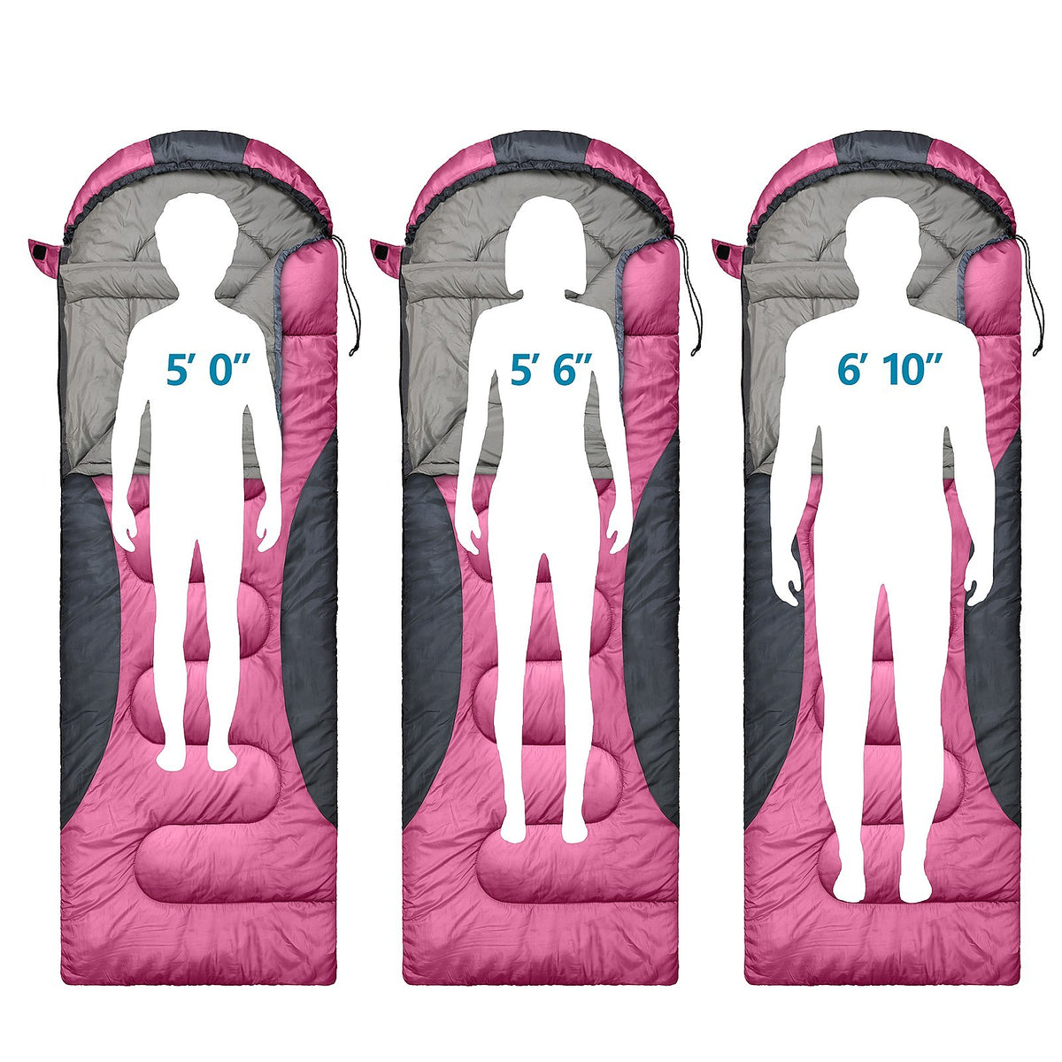 Zero Degree Winter Sleeping Bag for Camping & Hiking - Waterproof, Big & Tall
