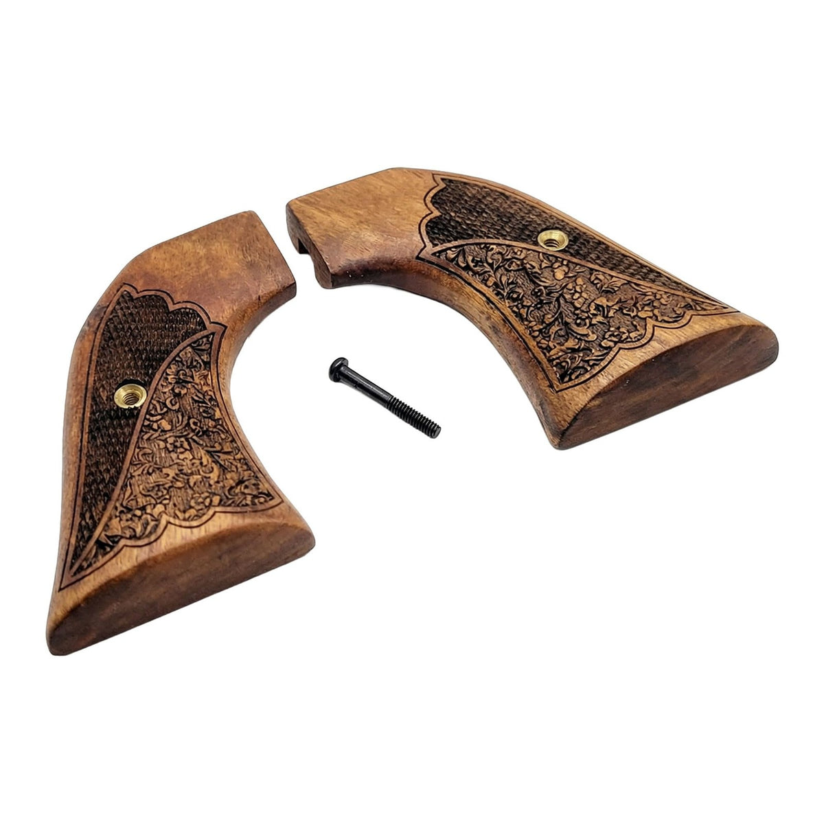 Ruger Wrangler & Diamondback .22 Walnut Oak Leaf Scroll Gun Grips