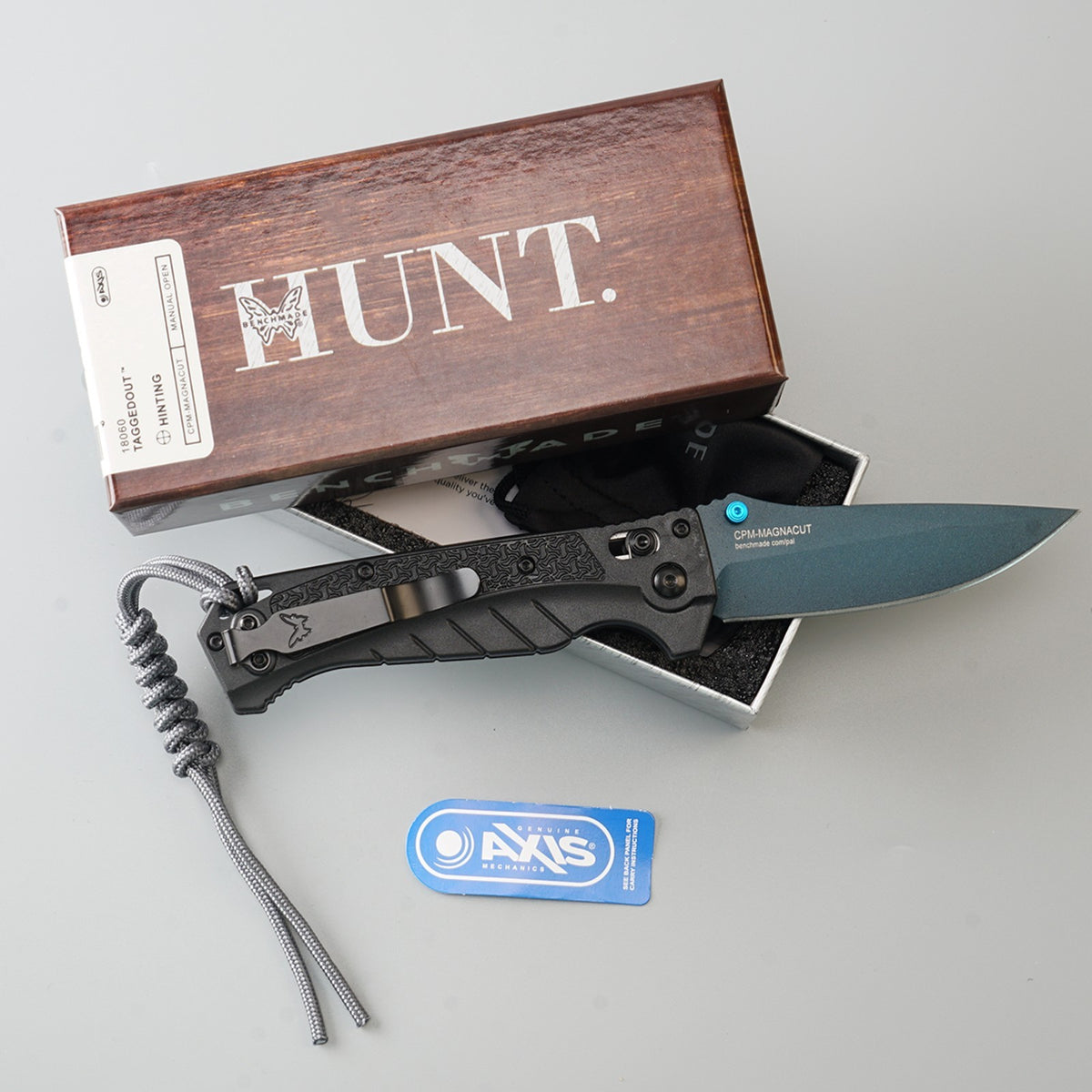 Folding Knife with CPM MagnaCut Blade and Gray Handle - EDC Pocket Knife