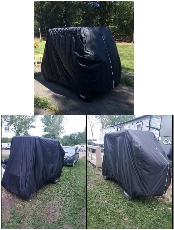 Heavy Duty 2 Passenger Golf Cart Cover Waterproof UV Resistant Fits Club Car EZGO Yamaha