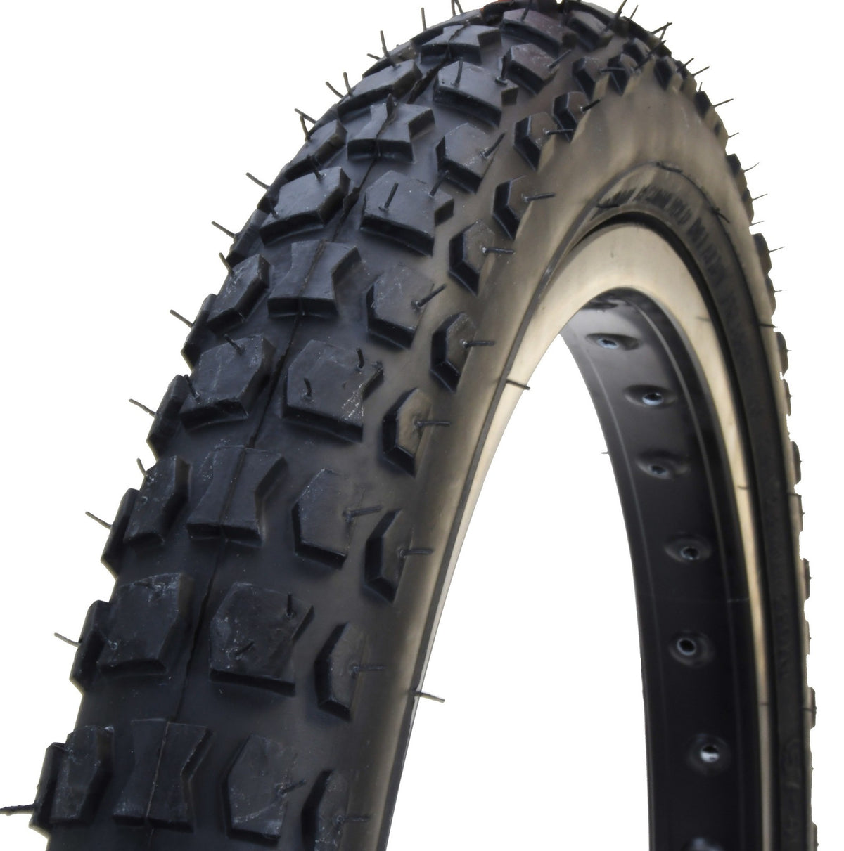 20-inch Kenda K44 Knobby BMX Bicycle Tire - Old School Dirt Tread, Black