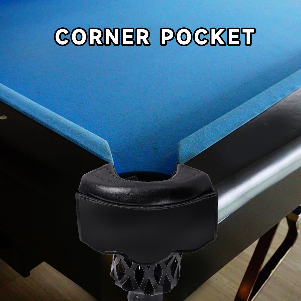 6-Pack PU Leather Billiard Table Pockets Replacement Set