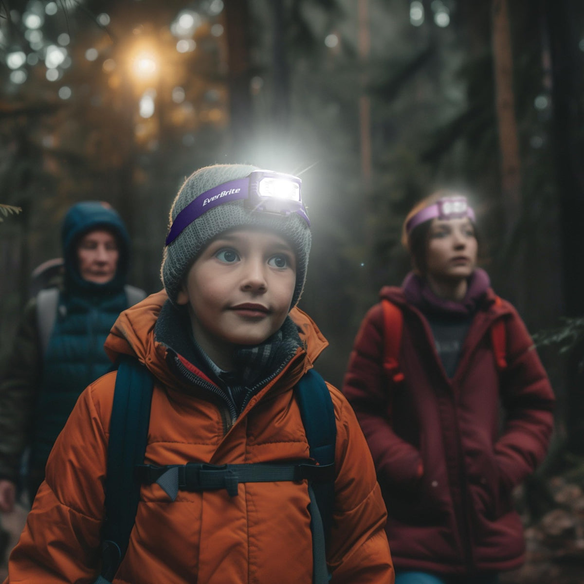 LED Headlamp 2 Pack for Kids & Adults, Adjustable, 5 Lighting Modes, Lightweight