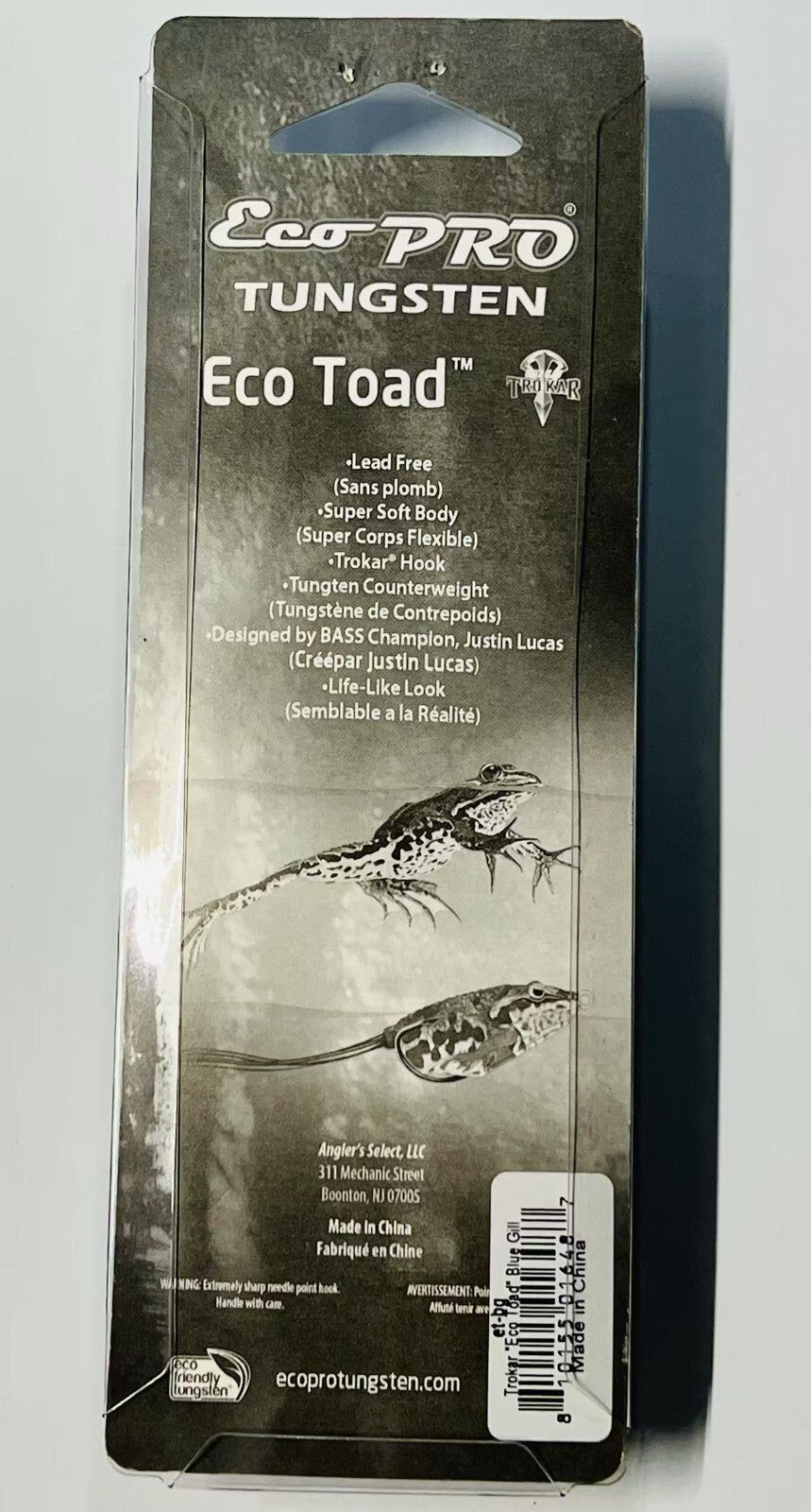 Bass Fishing Frog Lure - Eco Toad Hollow Body Soft Rubber Bait with Hooks