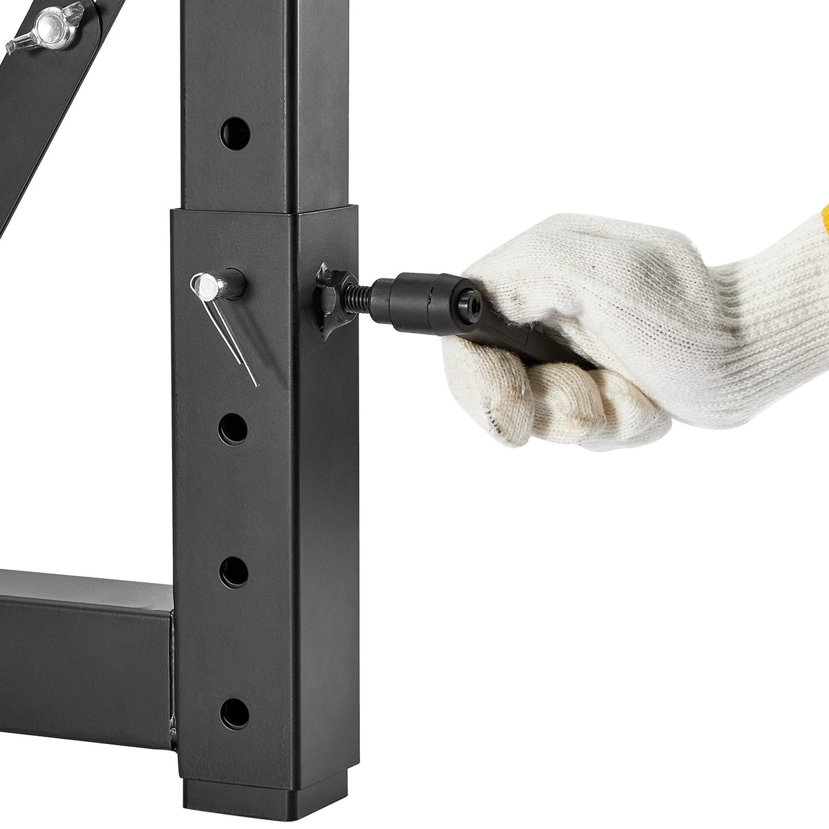 Heavy-Duty Hitch Mount Vise Plate Holder with Adjustable Height for 2-Inch Receivers