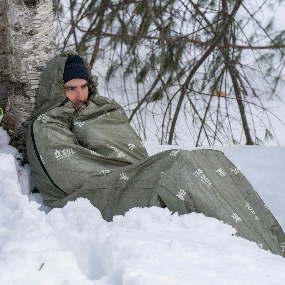 Emergency Survival Bivvy Shelter with Hood - Reflective, Waterproof, Tear-Resistant