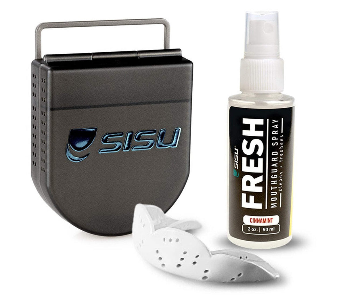 Athletic Mouthguard Bundle with Case and Fresh Spray - Medium