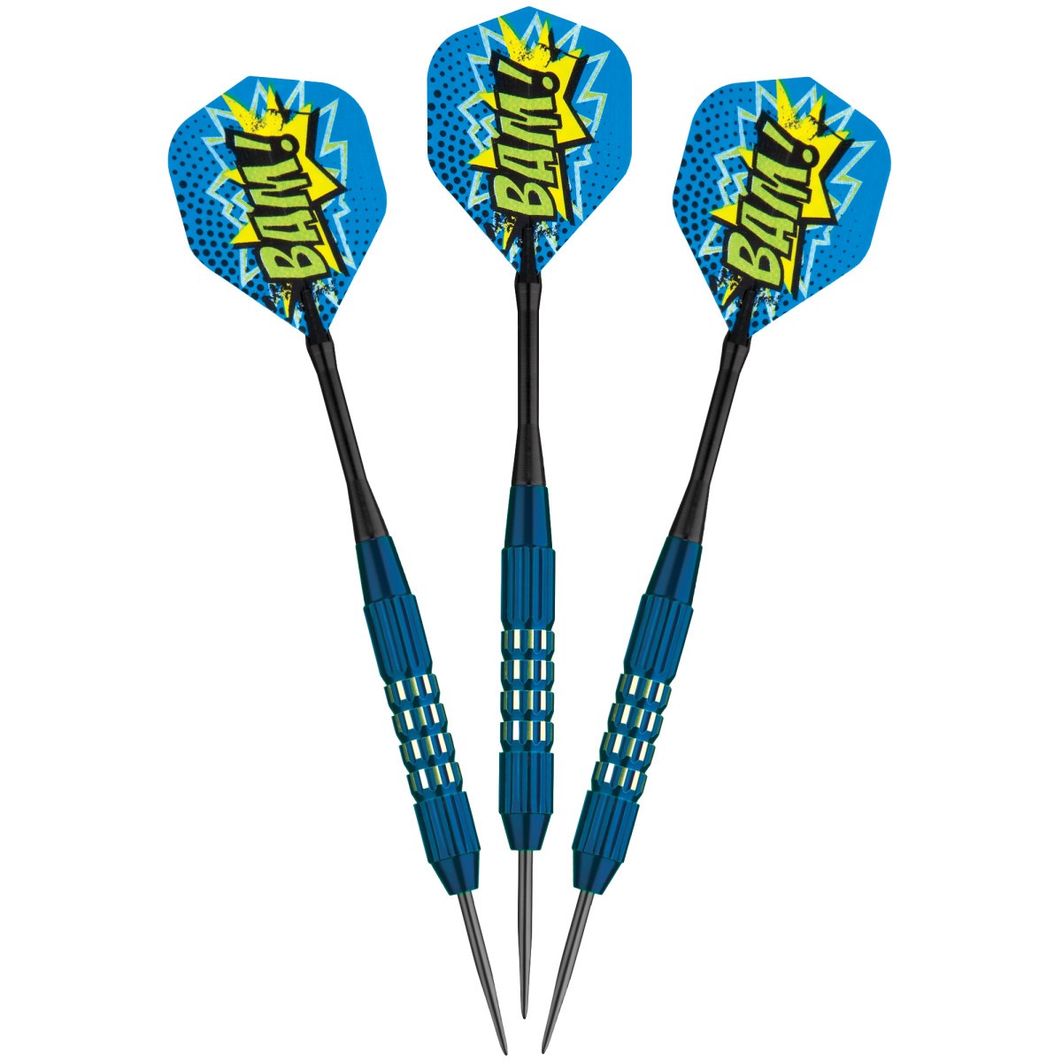 Viper Comix Steel Tip Darts, 22g - Blue, Set of 3 with Flights & Extras