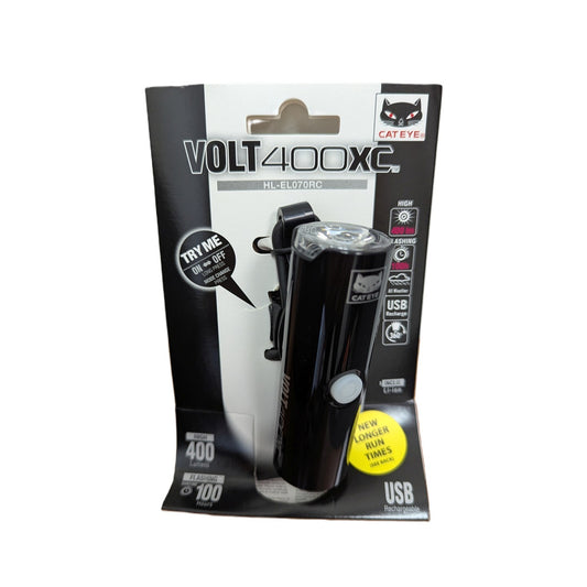Rechargeable Bike Light 400 Lumens USB Headlight Cycling Lamp with 4 Modes
