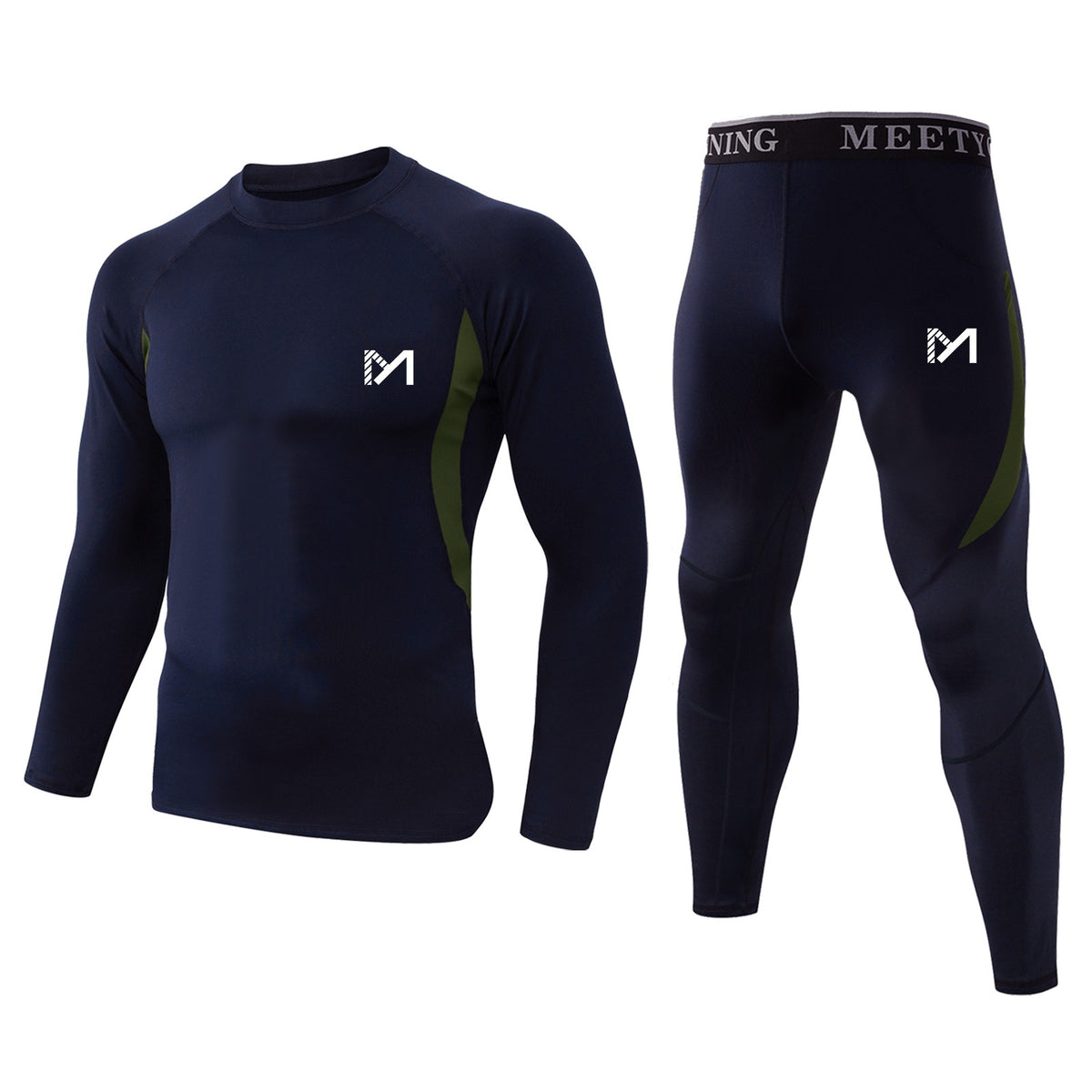 Men's Winter Fleece-Lined Thermal Long Johns Set Warm Underwear