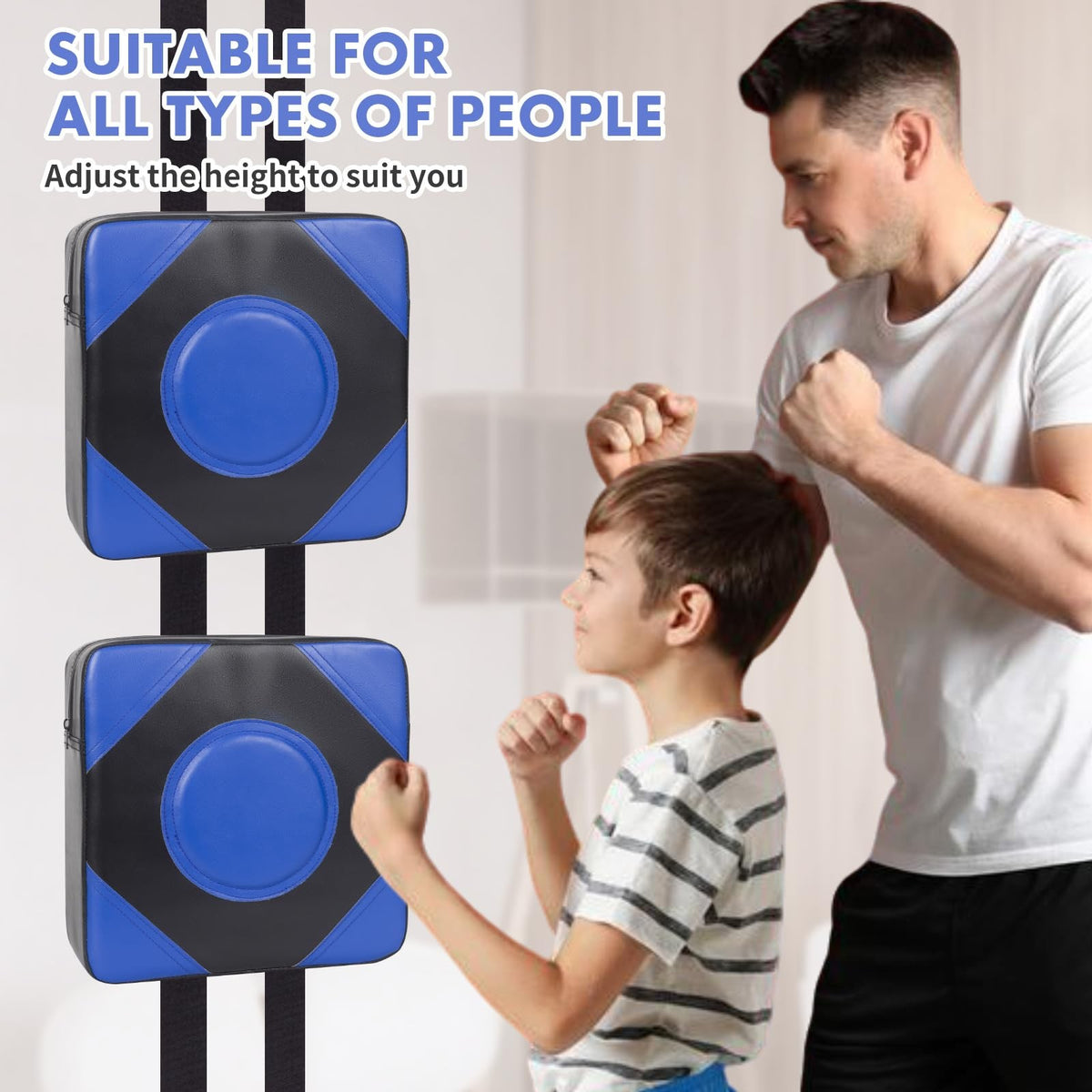 Wall Boxing Focus Target Pad Foam Training Equipment Adjustable Blue