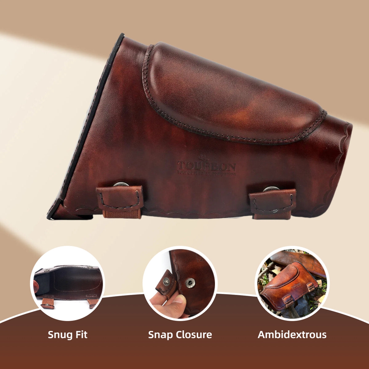 Leather Recoil Pad & Cheek Rest for Hunting & Shooting Guns