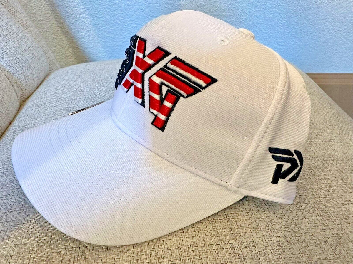 Adjustable Baseball Cap - New Authentic PXG Logo Golf Hat in White & Navy
