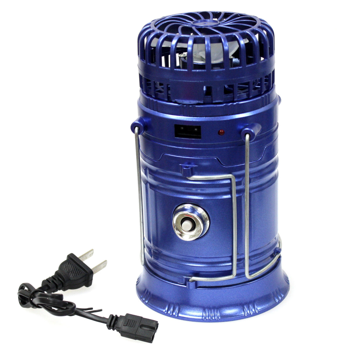 Rechargeable Solar Camping Lantern with Fan & Power Bank - Water Resistant LED Light