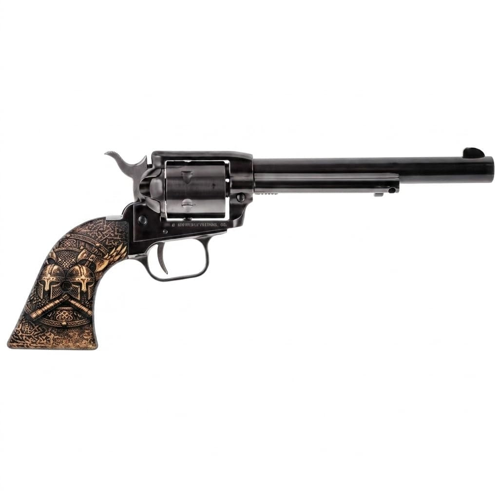 Heritage Rough Rider Gun Grips with Crusader Helmet Artwork for .22 LR & Magnum Revolvers