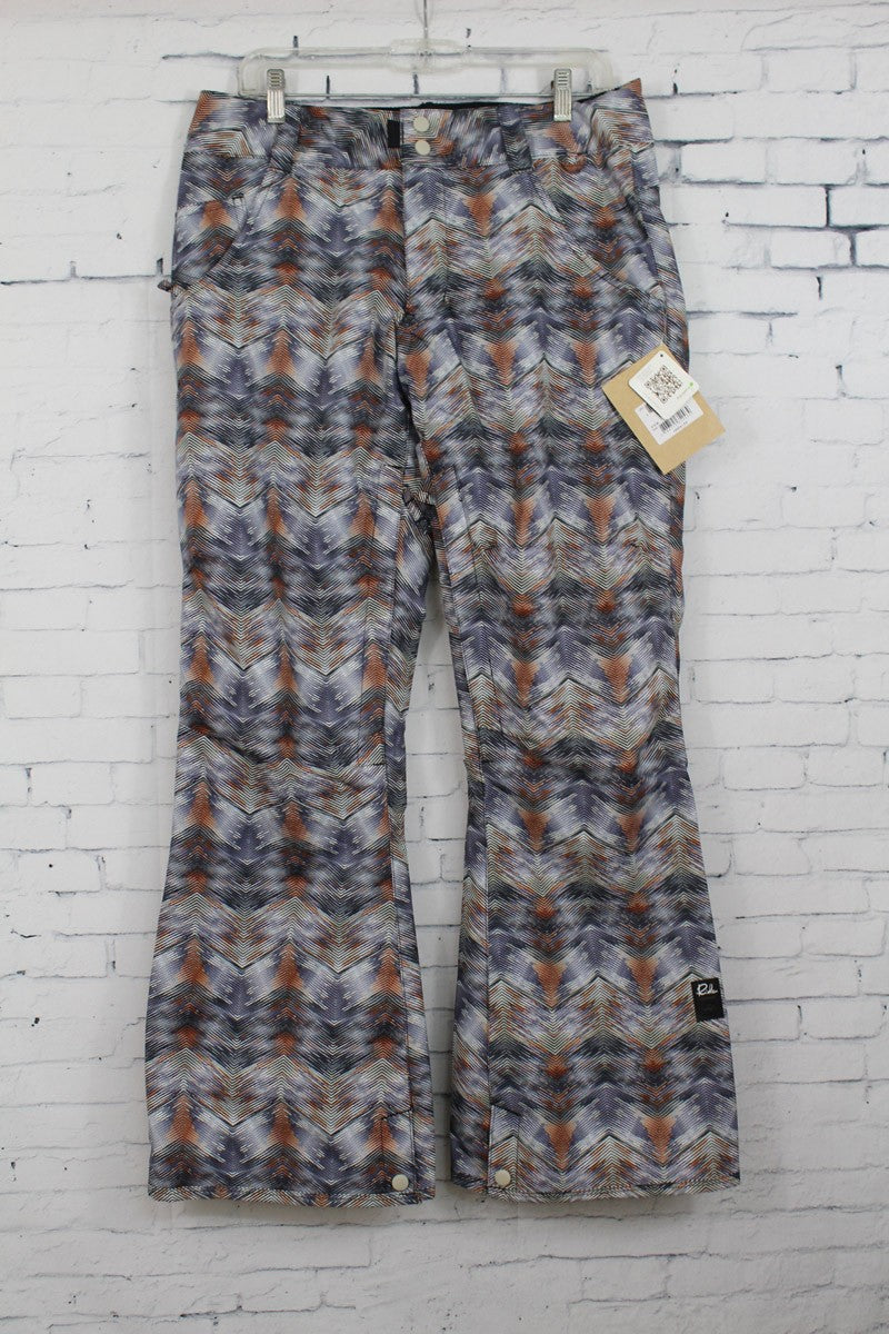 Women's Snowboard Pants with Waterproof & Insulation - Sawtooth Print