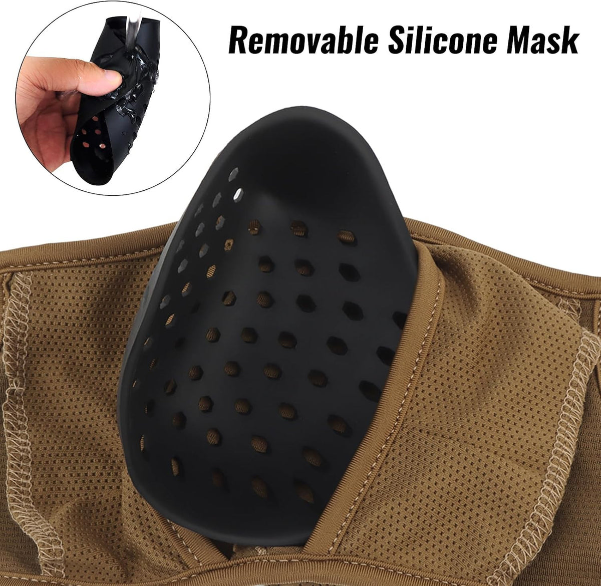 Foldable Airsoft Tactical Mask with Breathable Silicone Face Cover