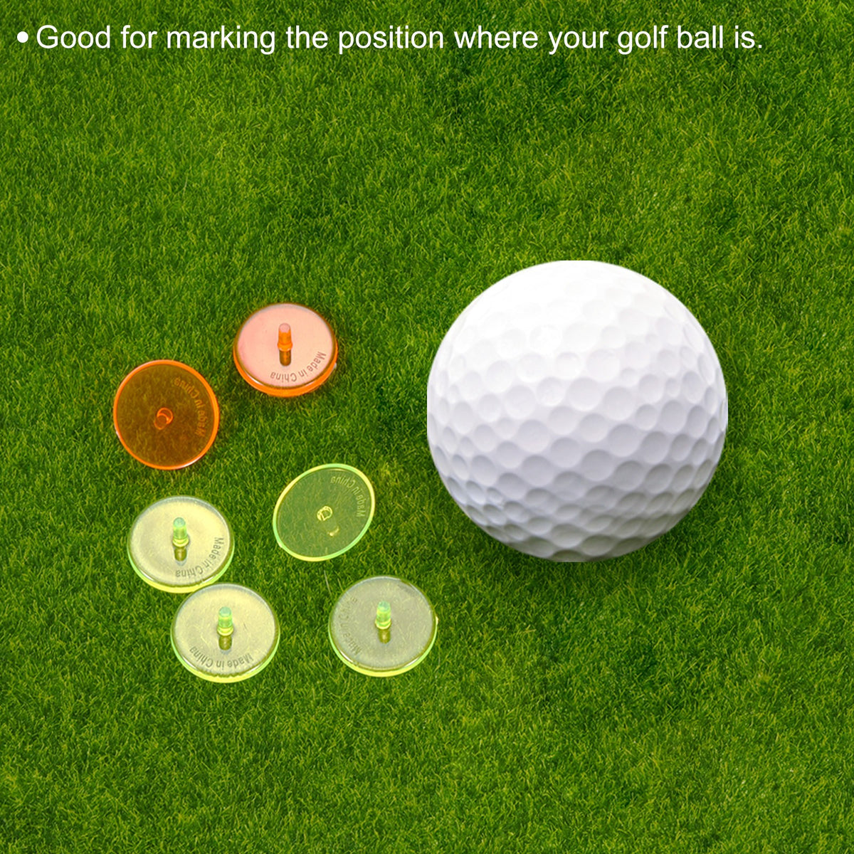 50 Pcs 24mm Transparent Plastic Golf Ball Markers for Green Positioning