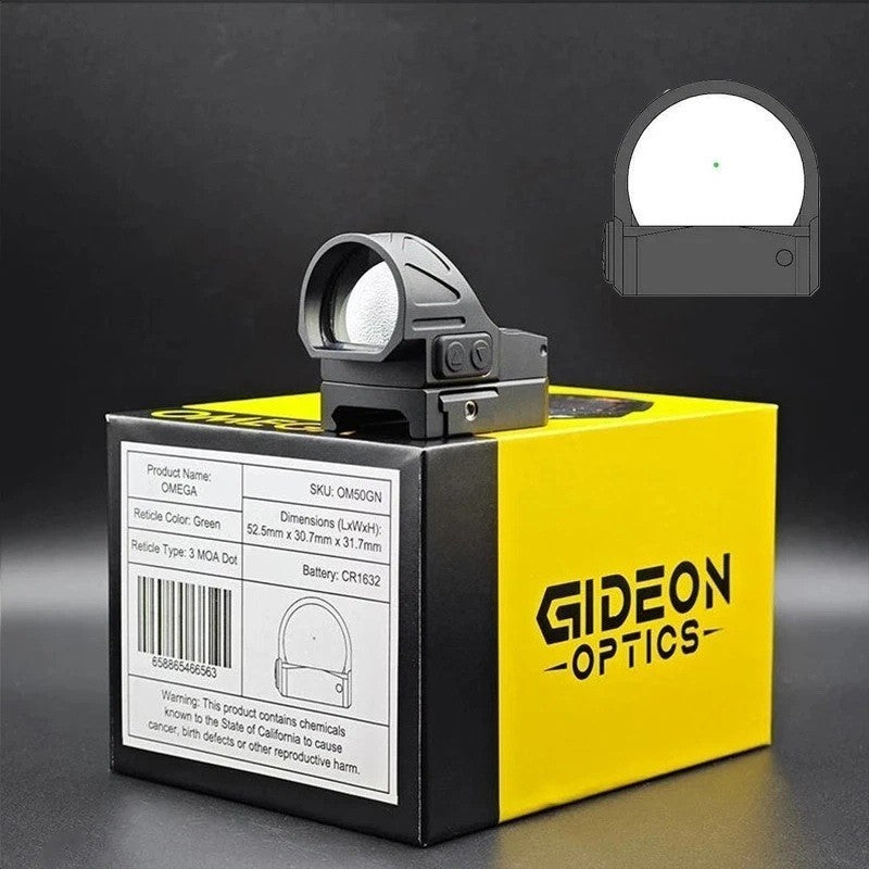 Gideon Optics Omega Red/Green Dot Sight with RMR Footprint - 3MOA/45MOA Reticle