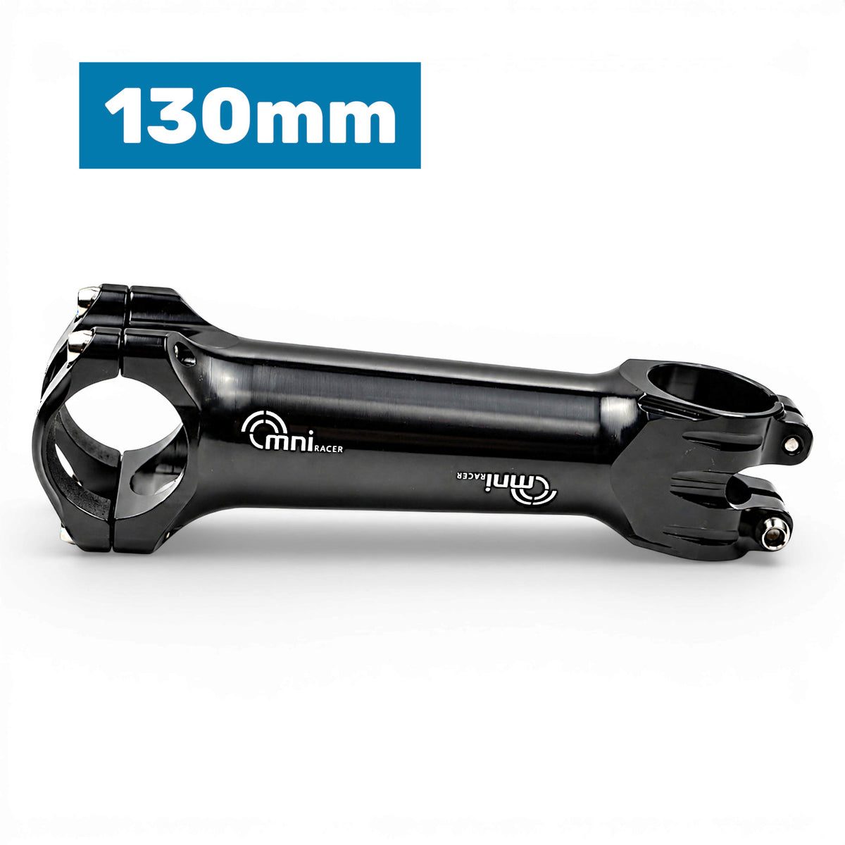 Lightweight Bicycle Handlebar Stem with Titanium Bolts - 31.8mm Black