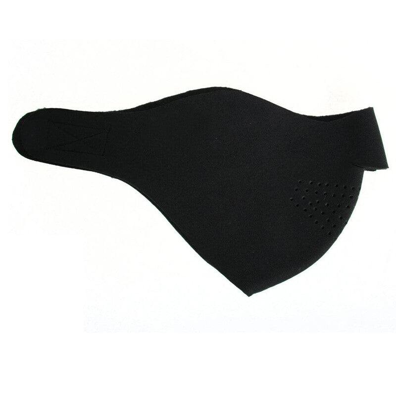 Reusable Black Neoprene Half Face Mask for Cold Weather Sports