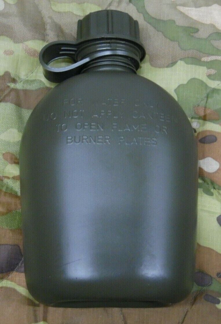US Military 1 Quart OD Green Plastic Canteen BPA Free Made in USA