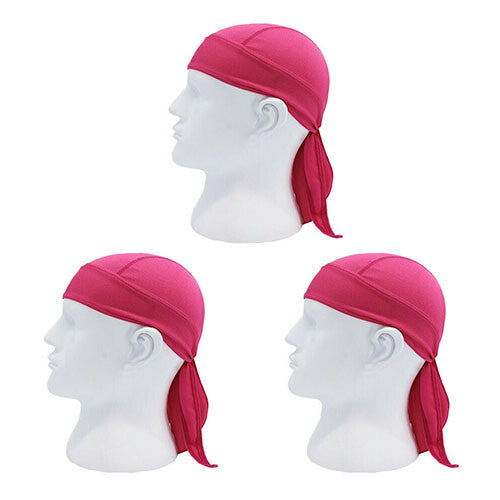 3 Pack Skull Cap Motorcycle Head Wrap Tie Durag Beanie Cycling Bandana