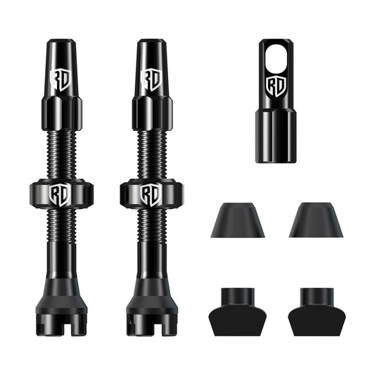 Bike Presta Valve Tubeless Valve Stem Set for MTB & Road Bikes - 44MM/60MM/80MM