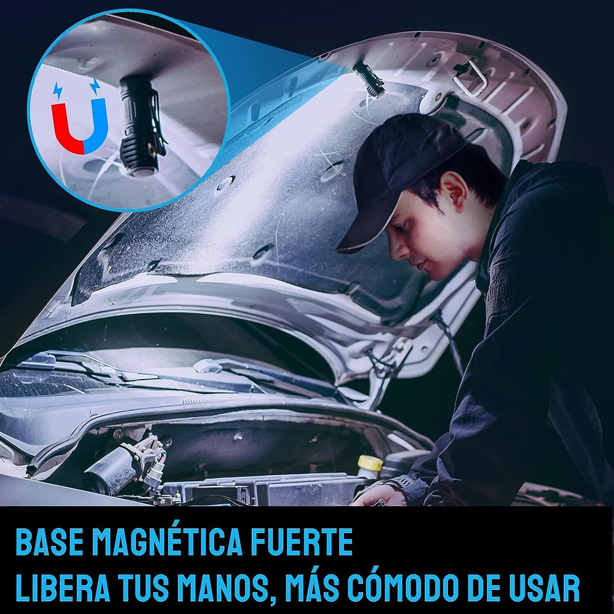 Rechargeable LED Headlamp 1000 Lumens with Magnetic USB Charging, Waterproof