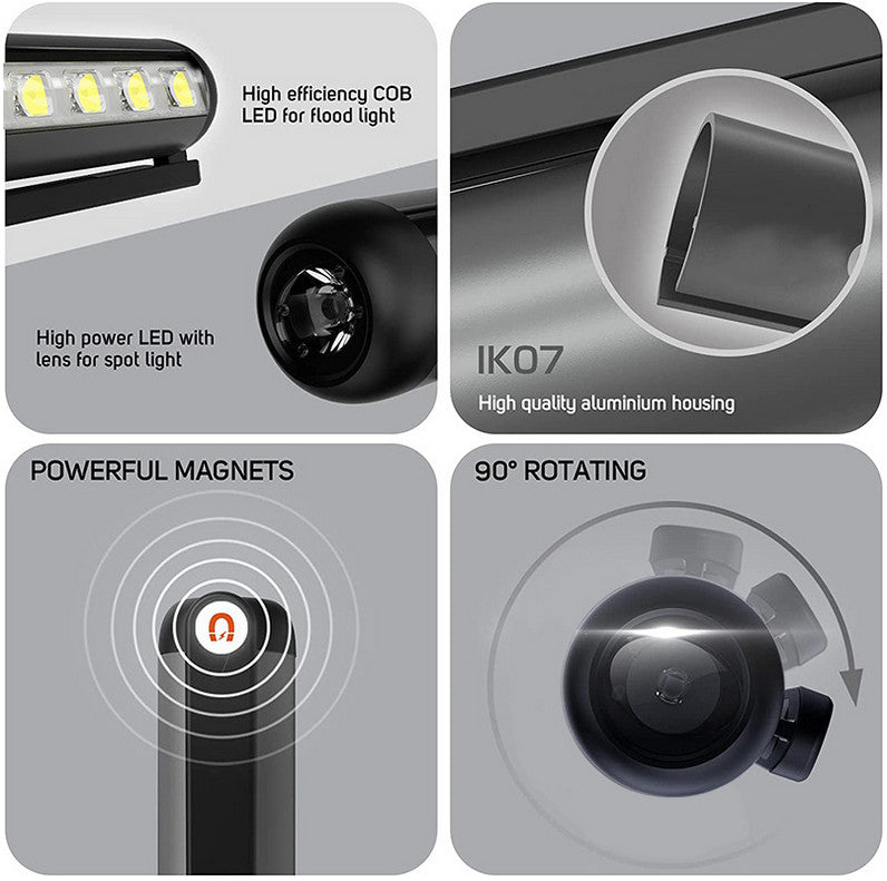 Rechargeable Magnetic LED Work Light IPX4 Waterproof Penlight