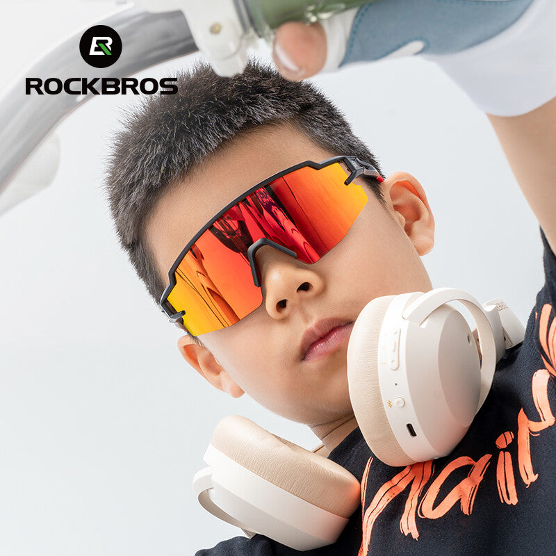 Kids Polarized Sport Sunglasses UV400 Goggles with Full Screen Color Coating
