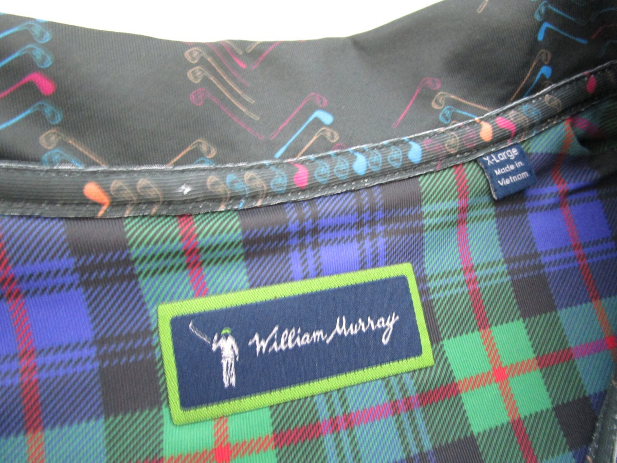 Women's XL Golf Polo Shirt - William Murray Herringbone Sport Top