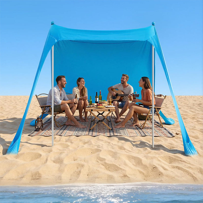 Portable Beach Tent Sun Shade Canopy UPF 50+ with Sandbags, Lightweight Outdoor Shelter