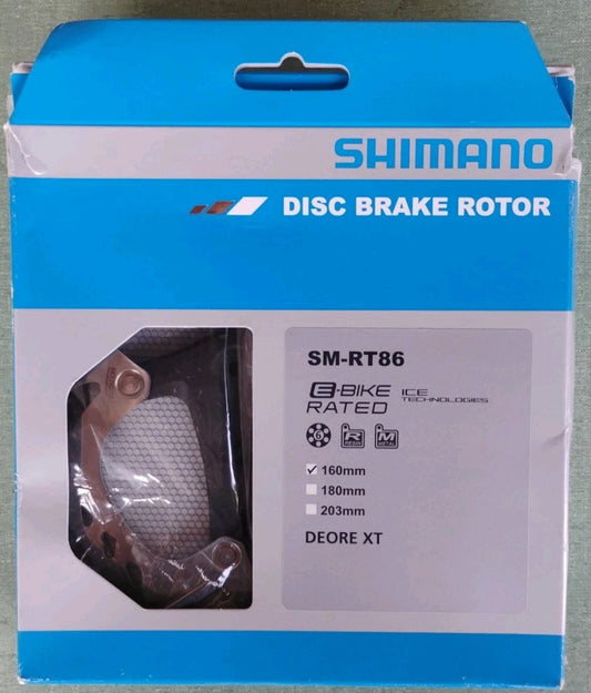 Shimano Deore XT SM-RT86 Icetech 6-Bolt 160mm Disc Brake Rotor for Mountain Bikes