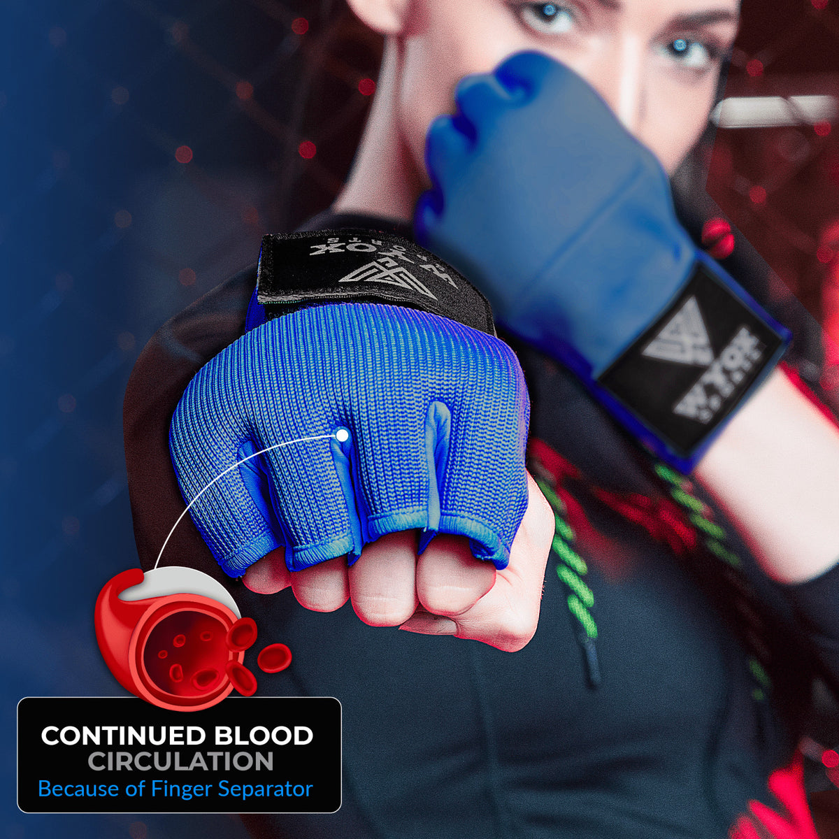 MMA Gloves & Boxing Hand Wraps Set for Kickboxing Sparring Training