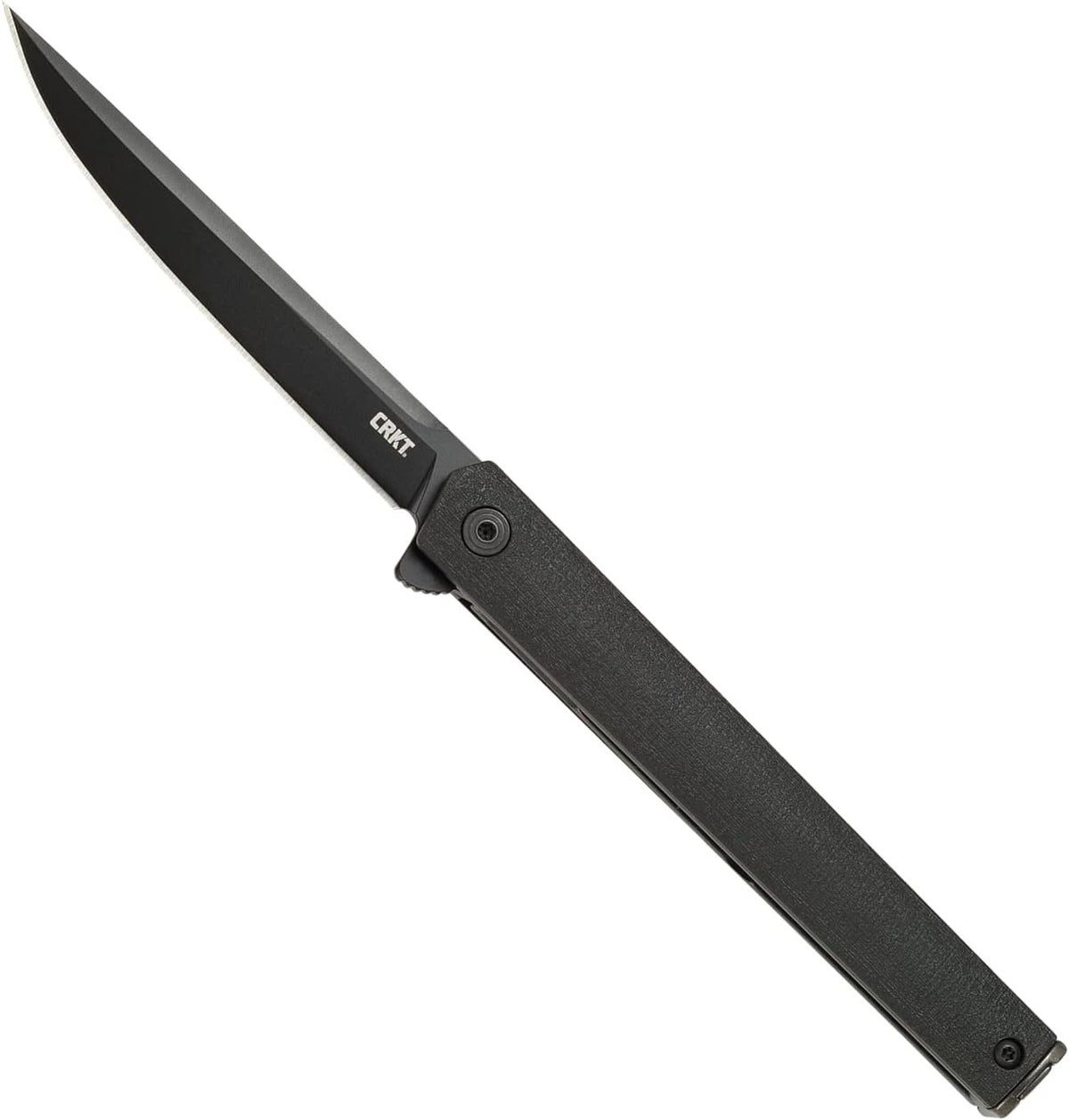 CRKT CEO Flipper Folding Knife Black Plain Edge with Liner Lock