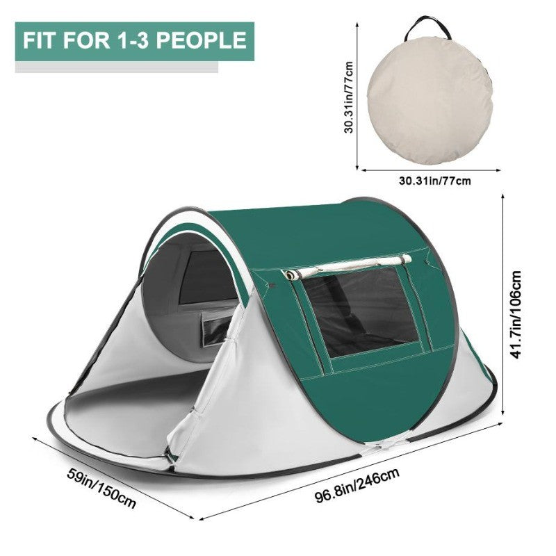 2 Person Pop Up Camping Tent - Instant Setup Lightweight Cabin for Outdoors