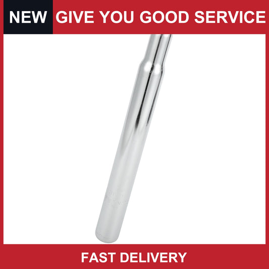 Bike Seat Post 27.2x250mm Steel Universal Bicycle Saddle Support - Silver