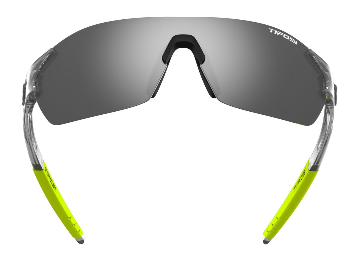 Tifosi Brixen Sports Sunglasses with 3 Interchangeable Lenses - Crystal Smoke Red Clear